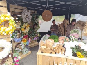 Flower craft stall at Farmleigh market