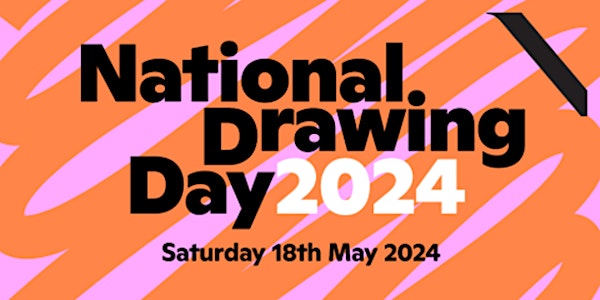 Pink and Orange Poster advertising National Drawing Day